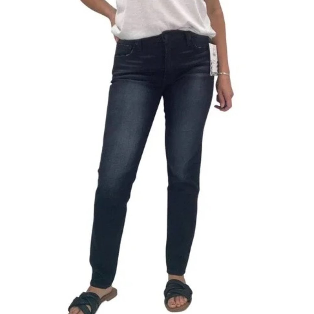 Free People x Sandrine Rose Skinny Denim Jeans Dark Black NWT Size 26 27